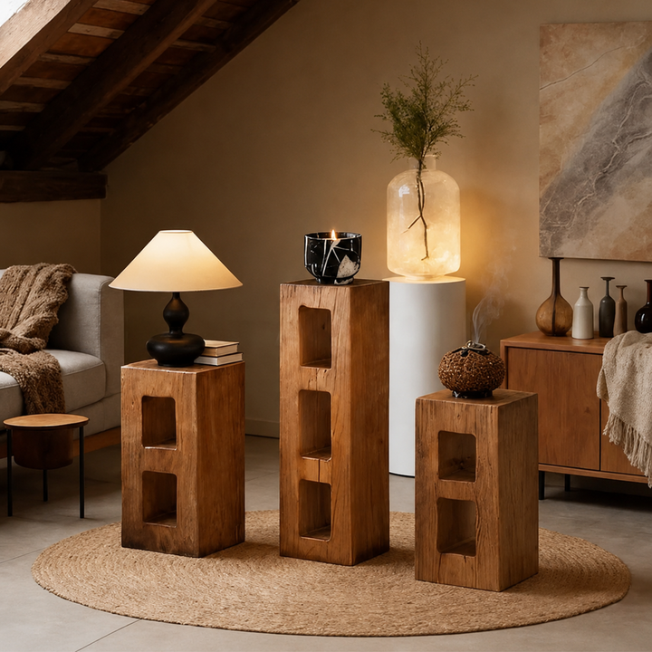 ORVEA Modern Solid Wood Pedestal - Cassa Haus Singapore