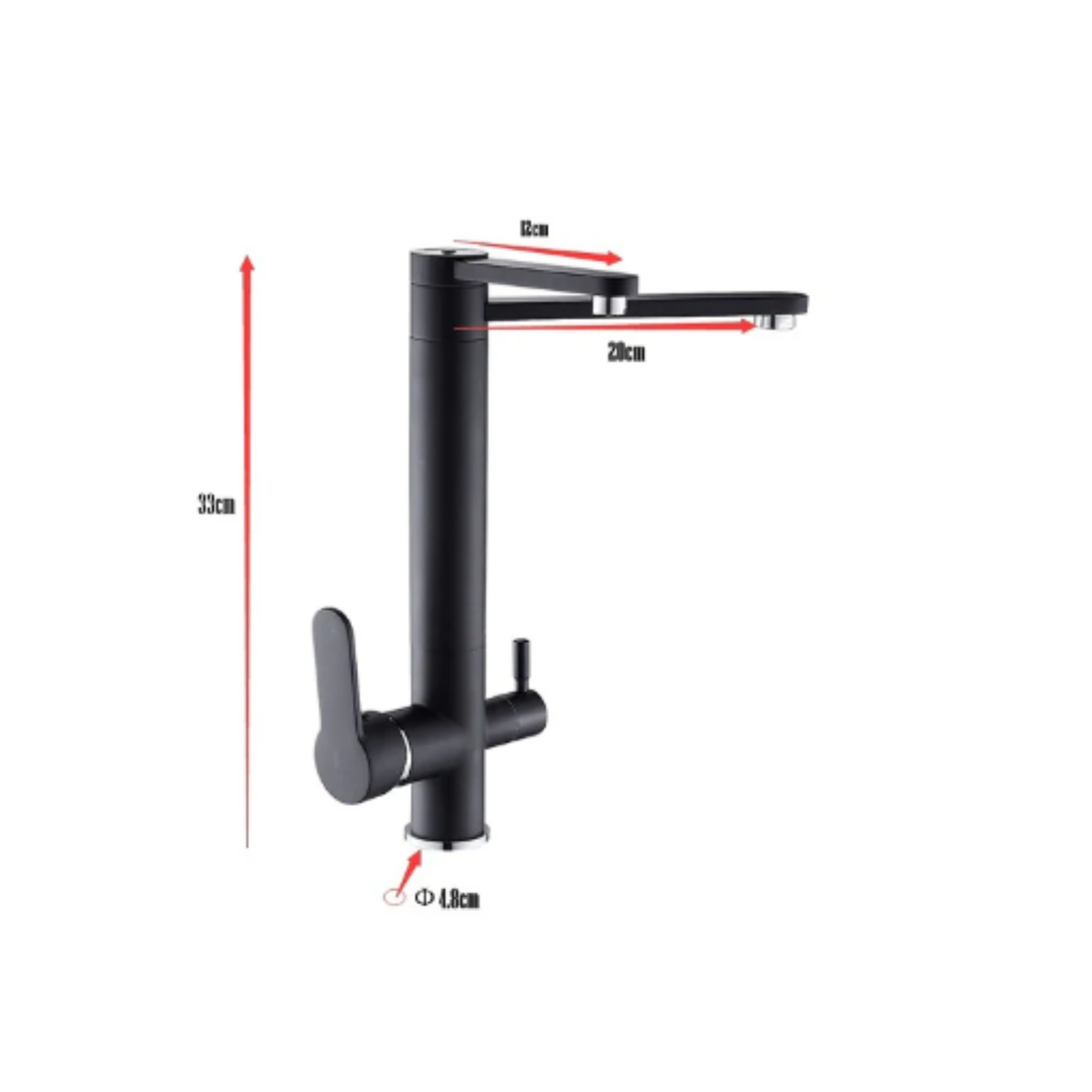 HART Modern Black Double Tap Faucet