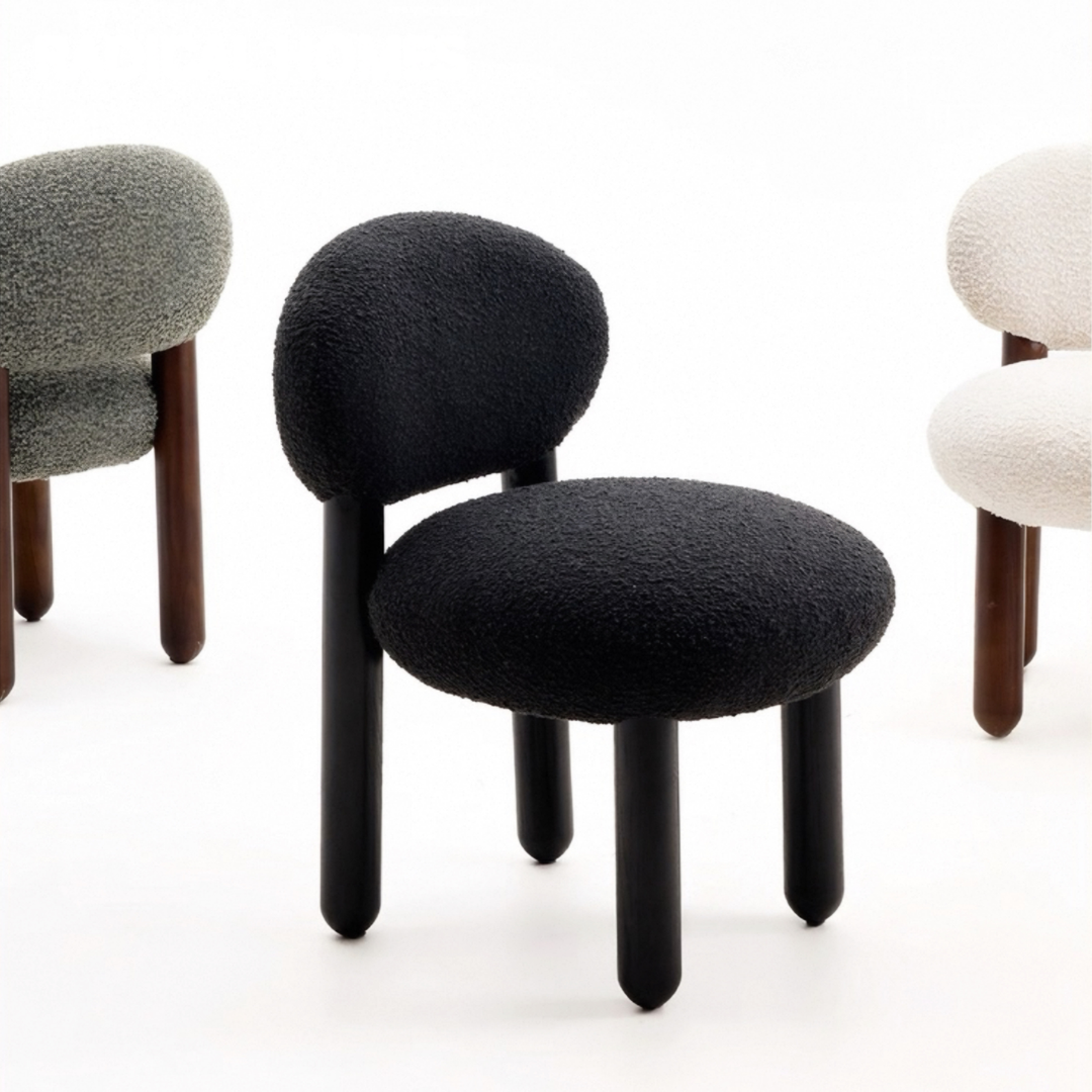 NOVARA Modern Boucle Dining Chair - Cassa Haus Singapore