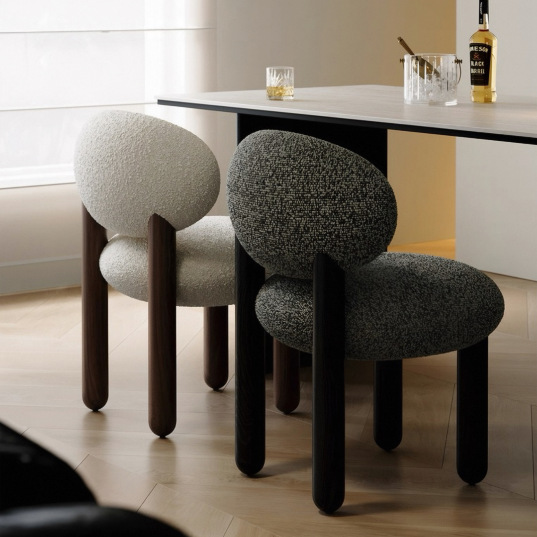 NOVARA Modern Boucle Dining Chair - Cassa Haus Singapore