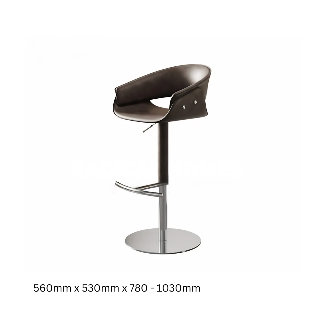 ZENQUILL Modern Adjustable Leather Bar Stool