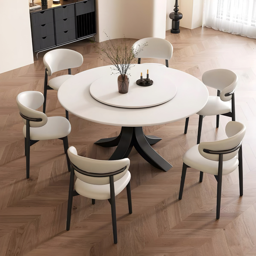 ORBITAL Modern Sintered Stone Round Dining Table - Cassa Haus Singapore