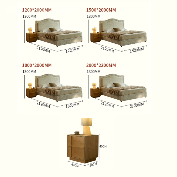 MARVENA Modern Fabric Bedframe - Cassa Haus Singapore