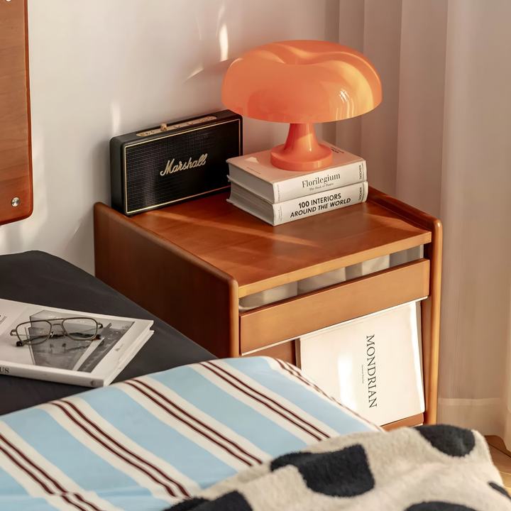 NAREN Modern Solid Wood Bedside Table