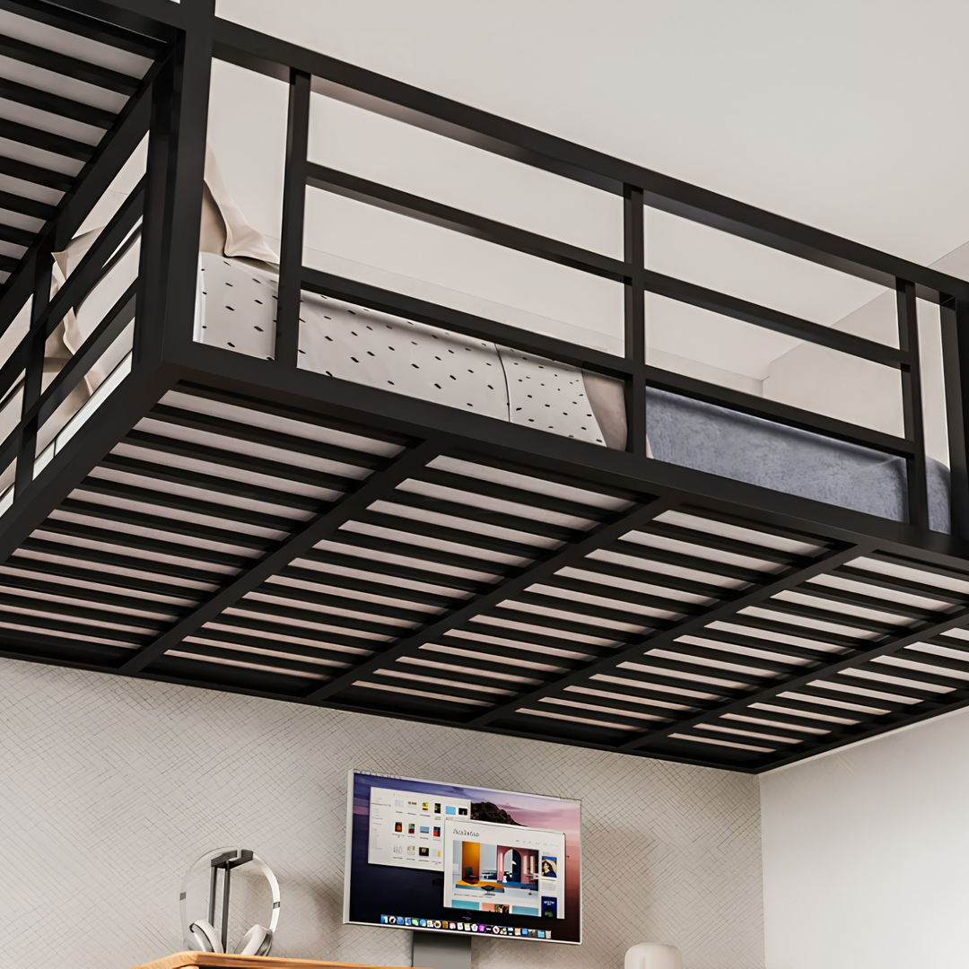 HIKO Modern Loft Bedframe With Storage - Cassa Haus Singapore