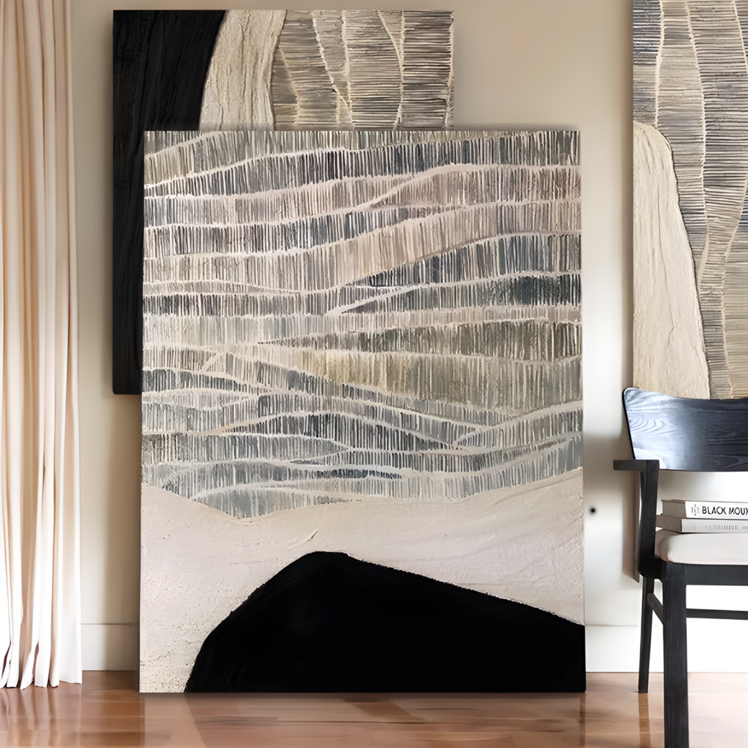 SOLVANE Hand-Painted Minimalist Abstract Oil Painting