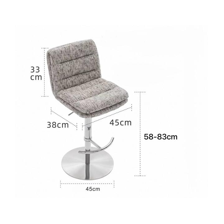 MELQUIR Modern Fabric Bar Stool