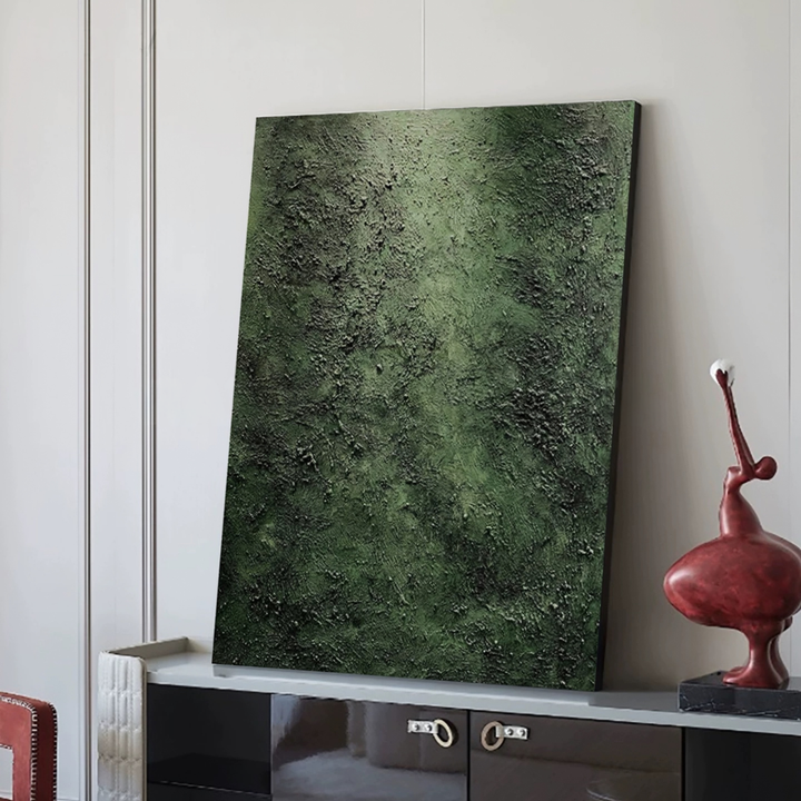 MOSSELYN Modern Textured Moss Canvas Art - Cassa Haus Singapore