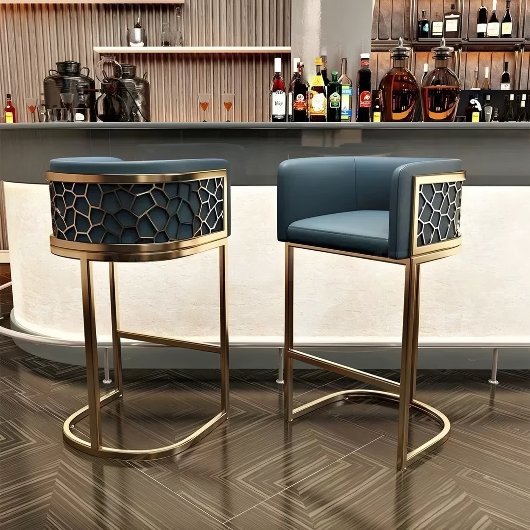 PALVETTO Modern Velvet Bar Stool