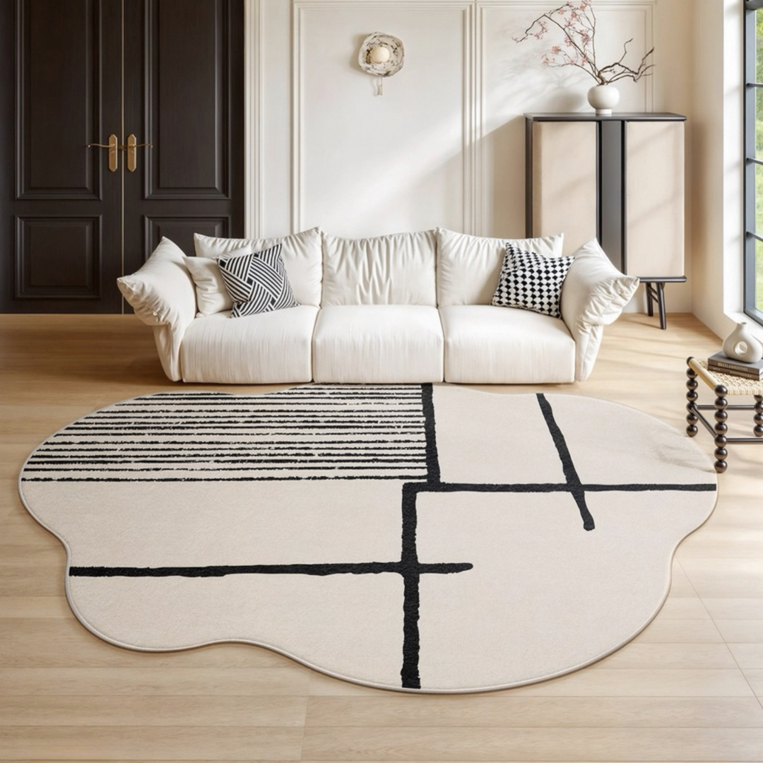CURLFERN Modern Curved Floor Rug - Cassa Haus Singapore