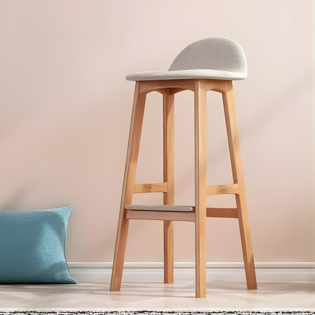 DOVARIN Modern Wooden Bar Stool