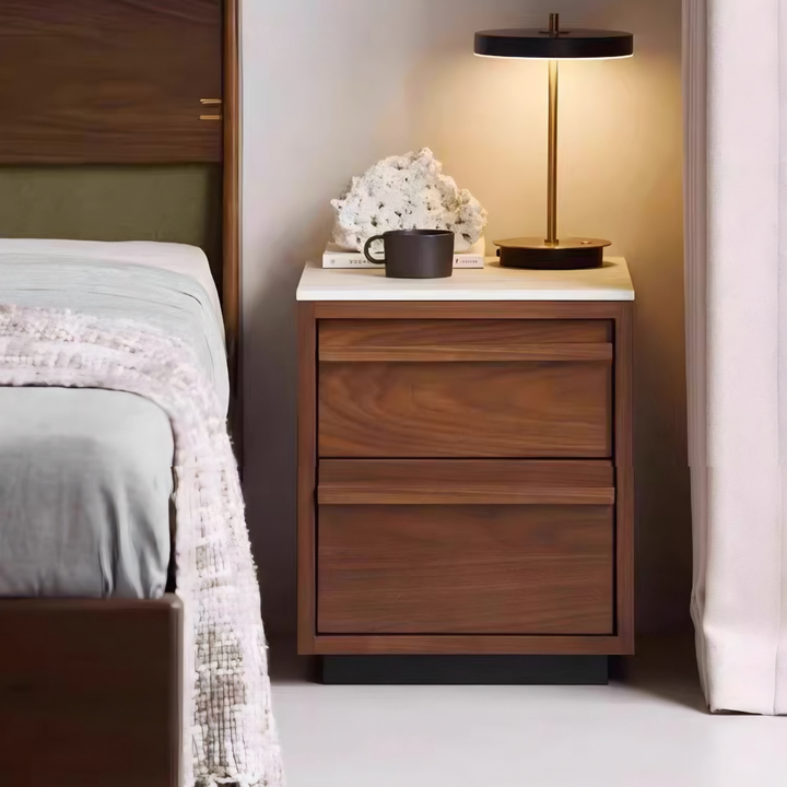 TAVEN Modern Solid Wood Bedside Table