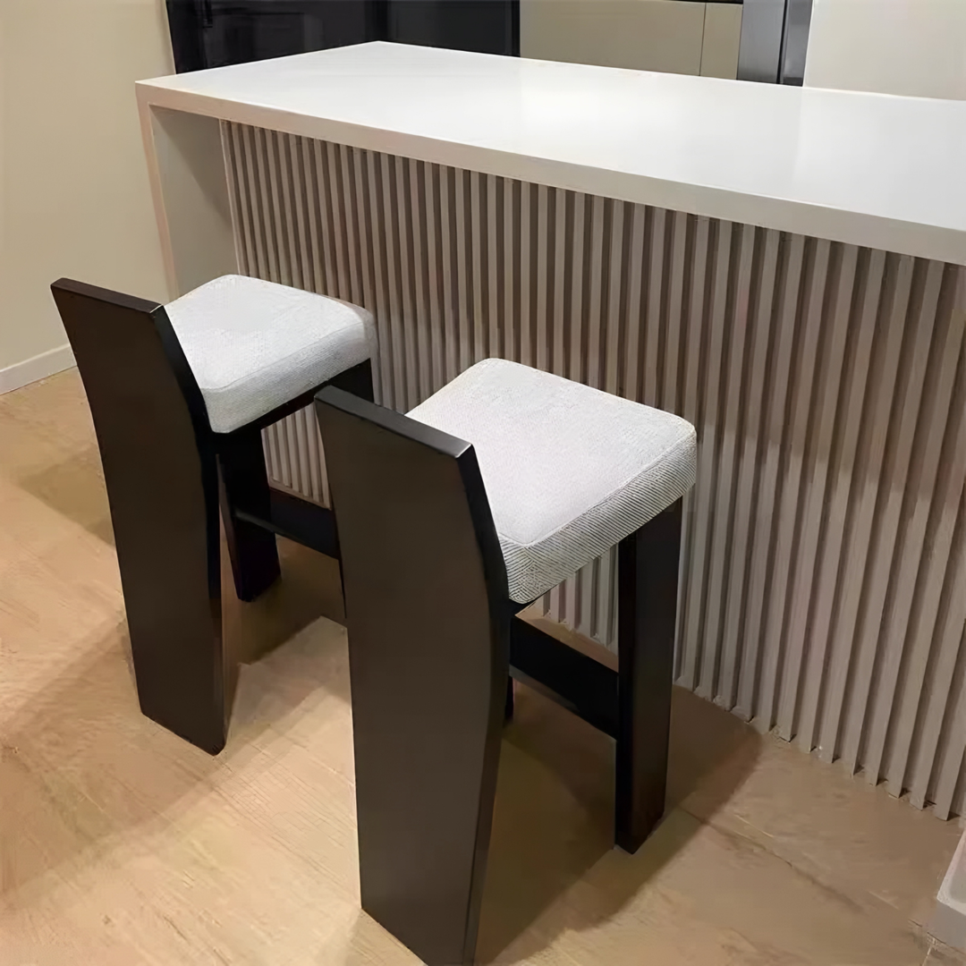ISENVAR Modern Solid Wood Bar Stool