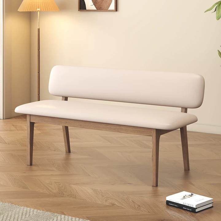 SELVANO Modern Leather Bench