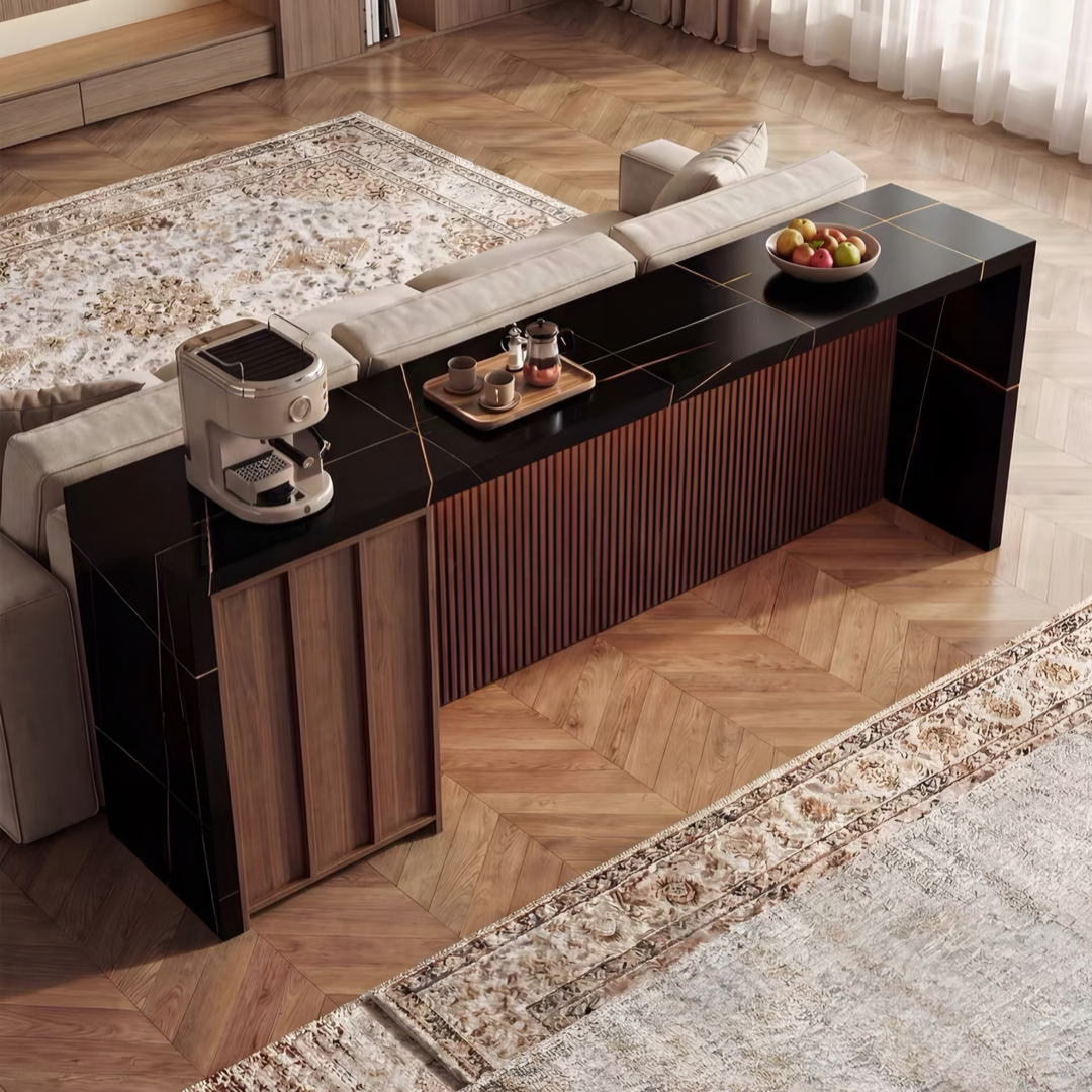 STRATIQ Modern Sintered Stone Bar Table Sideboard - Cassa Haus Singapore