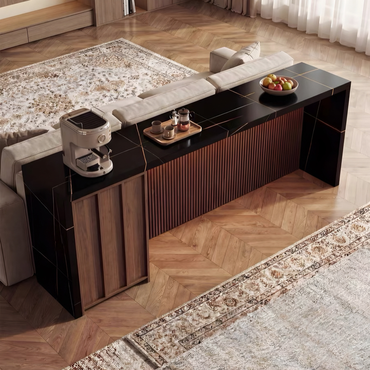 STRATIQ Modern Sintered Stone Bar Table Sideboard - Cassa Haus Singapore