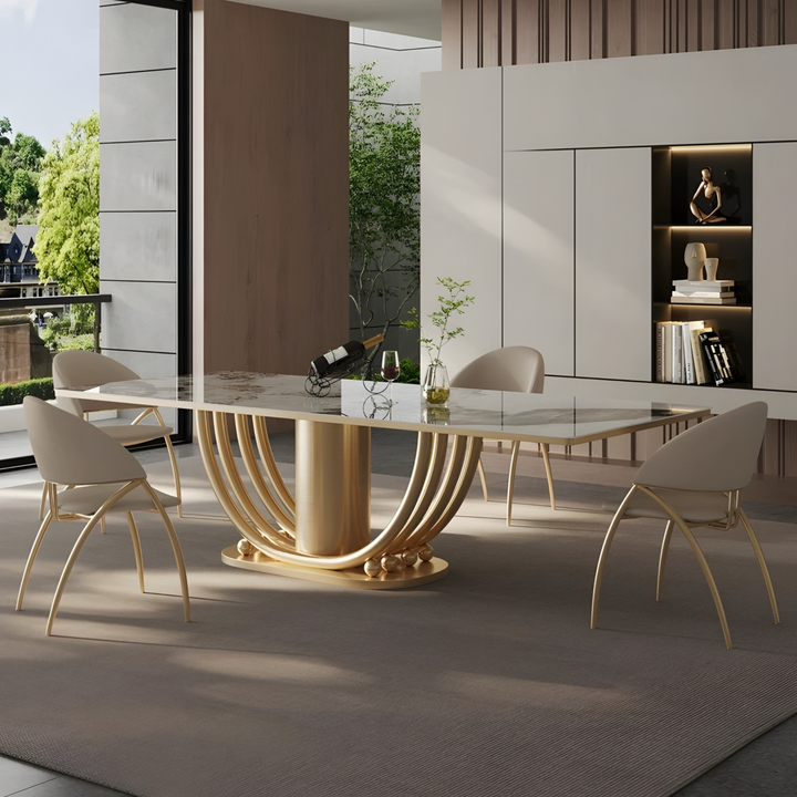 AURIC Modern Marble Dining Table - Cassa Haus Singapore
