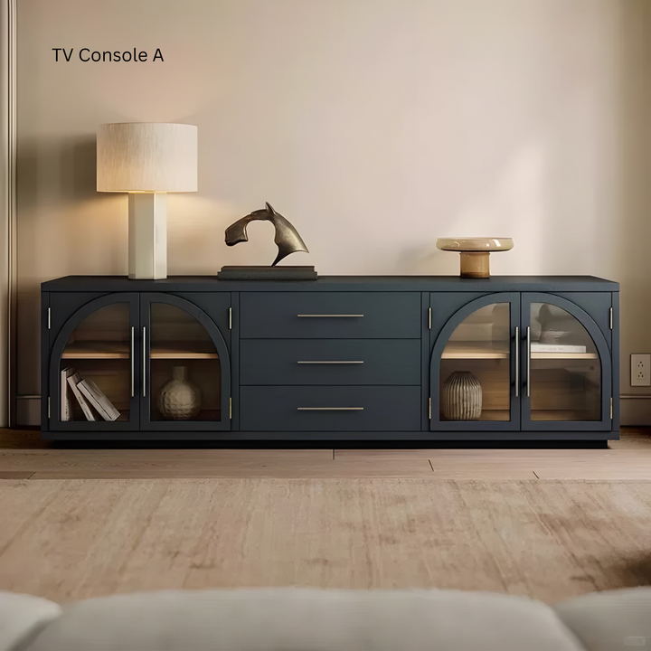 CHANTERELLE Vintage Solid Wood TV Console
