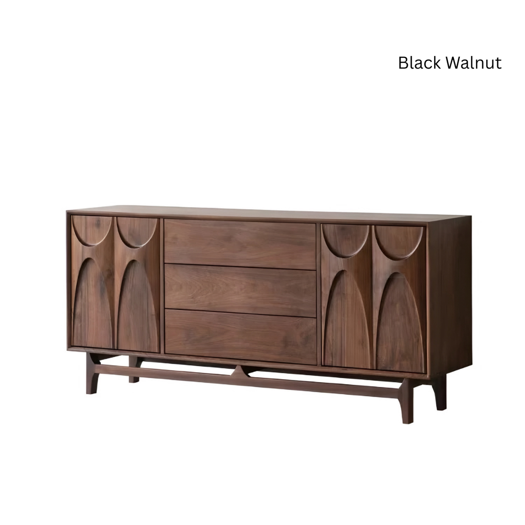 ARCOVEN Rustic Walnut Wood Sideboard