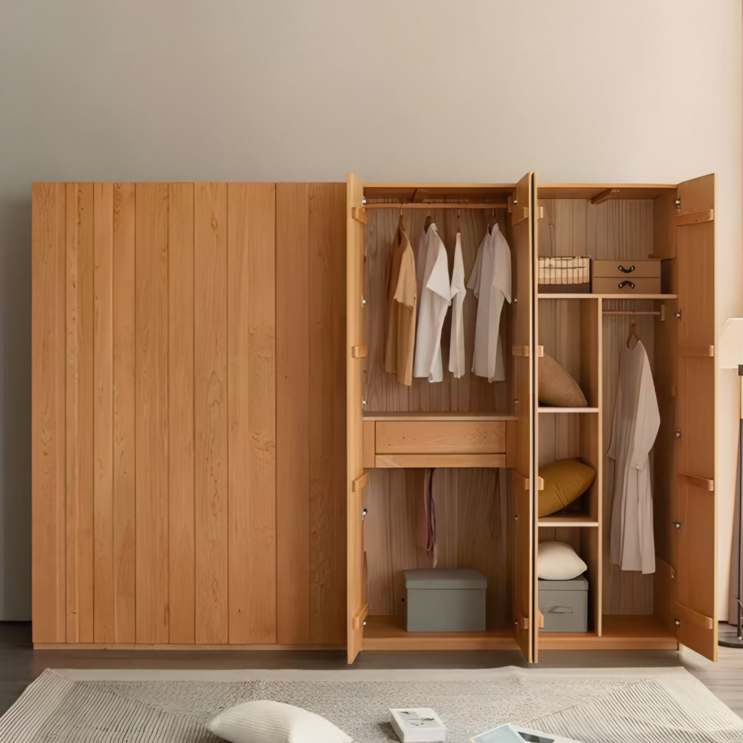 RASKEN Modern Solid Wood Wardrobe