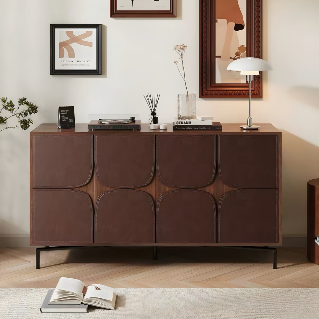VALSERO Modern Saddle Leather Sideboard - Cassa Haus Singapore