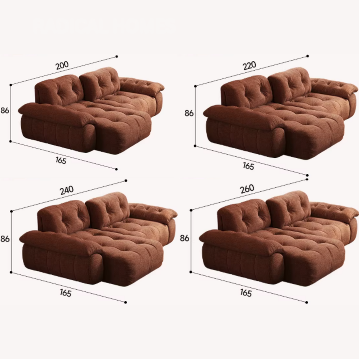 ESTRON Adjustable Backrest Fabric Sofa