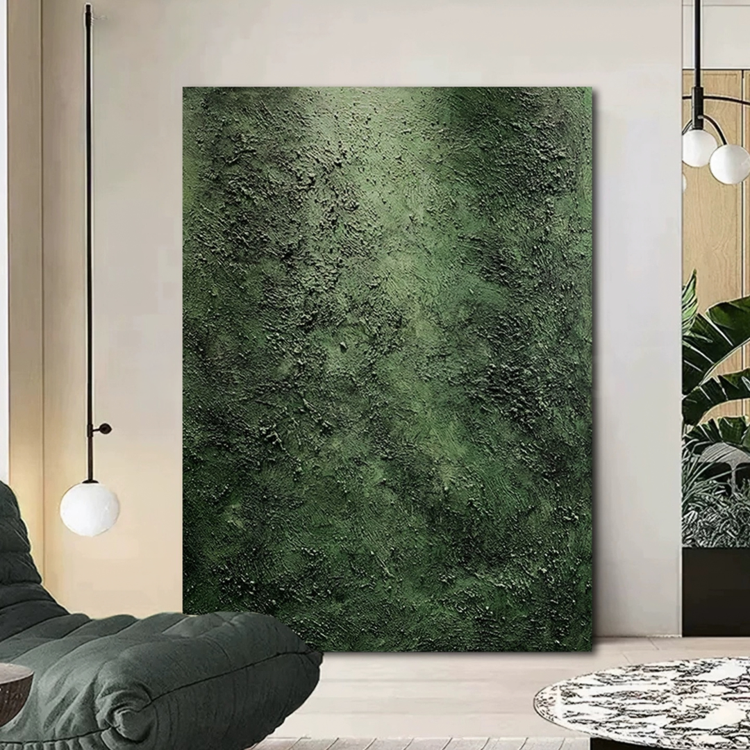 MOSSELYN Modern Textured Moss Canvas Art - Cassa Haus Singapore