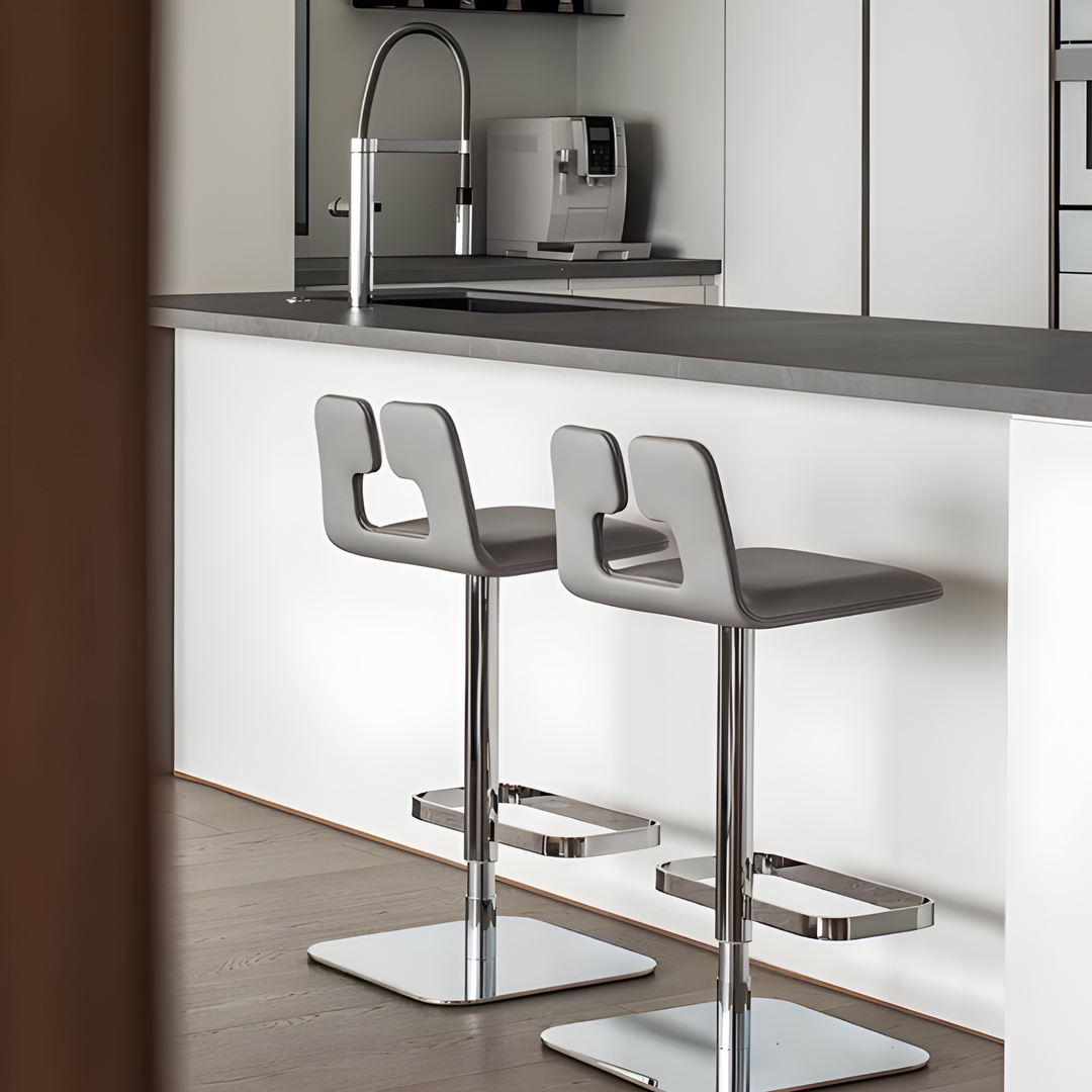 MIREVON Modern Leather Bar Stool