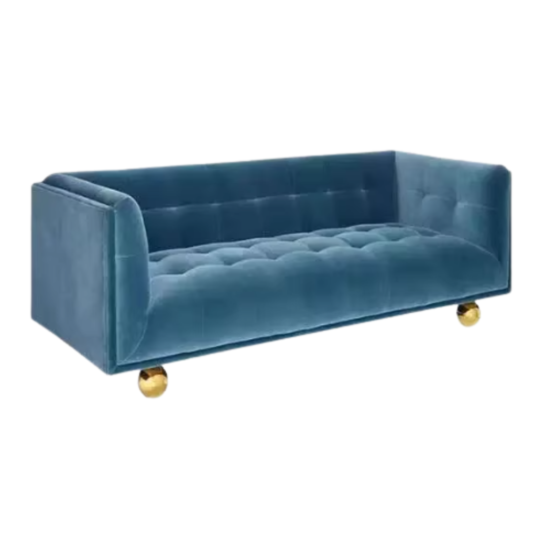 MORVETTA Victoria Tufted Velvet Sofa
