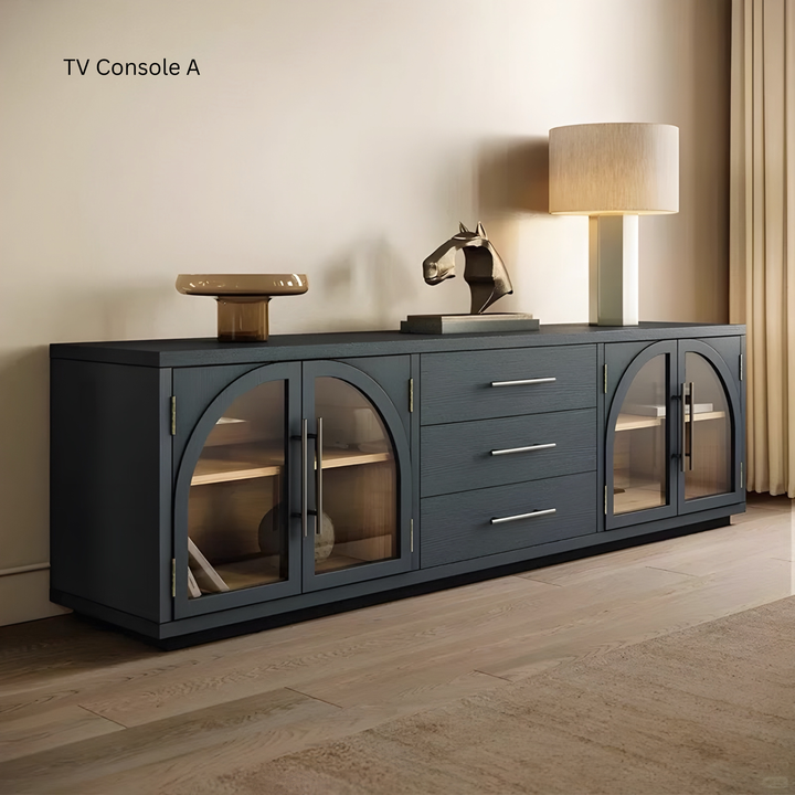 CHANTERELLE Vintage Solid Wood TV Console