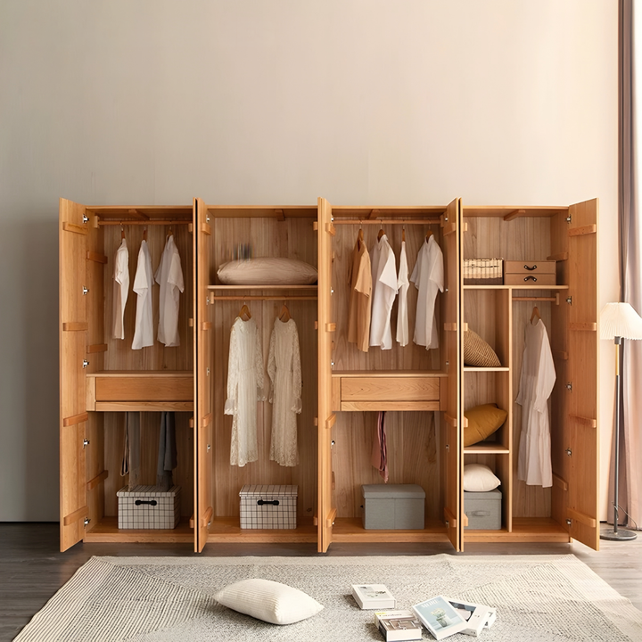 RASKEN Modern Solid Wood Wardrobe