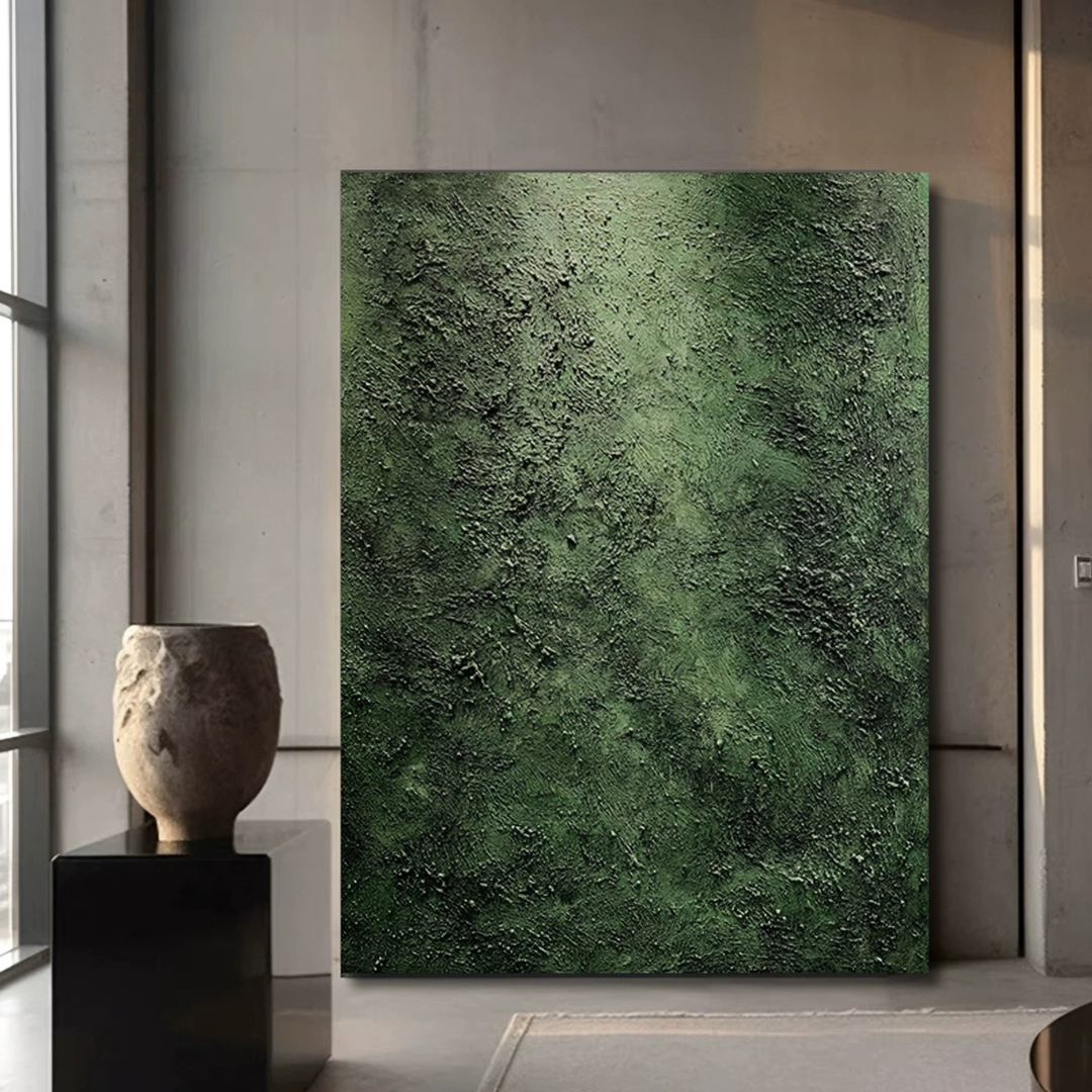 MOSSELYN Modern Textured Moss Canvas Art - Cassa Haus Singapore