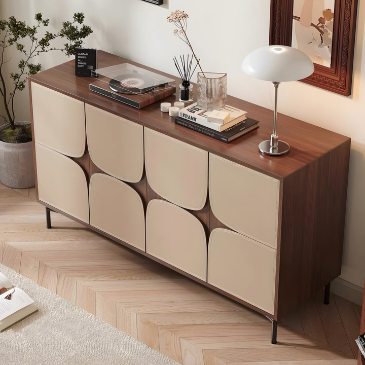 VALSERO Modern Saddle Leather Sideboard - Cassa Haus Singapore