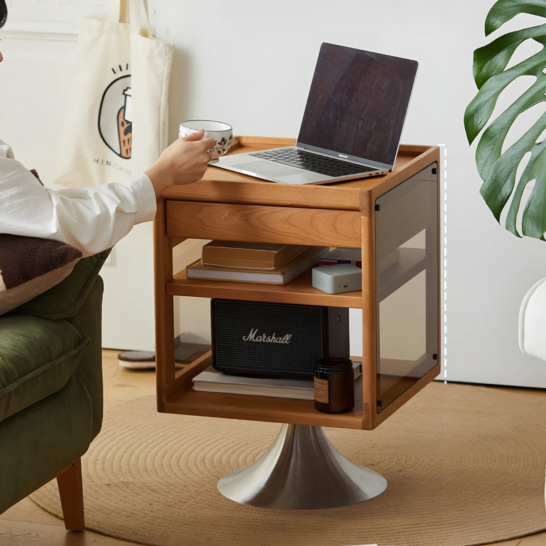 HALEN Modern Rotatable Bedside Table