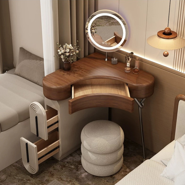 ORLISSA Minimalist Solid Wood Vanity Set - Cassa Haus Singapore