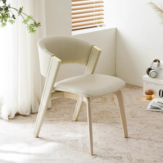 VARELIS Modern Leather Dining Chair - Cassa Haus Singapore