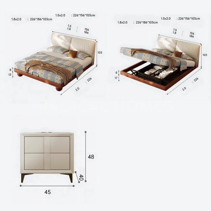 ELOVI Modern Storage Bedframe - Cassa Haus Singapore