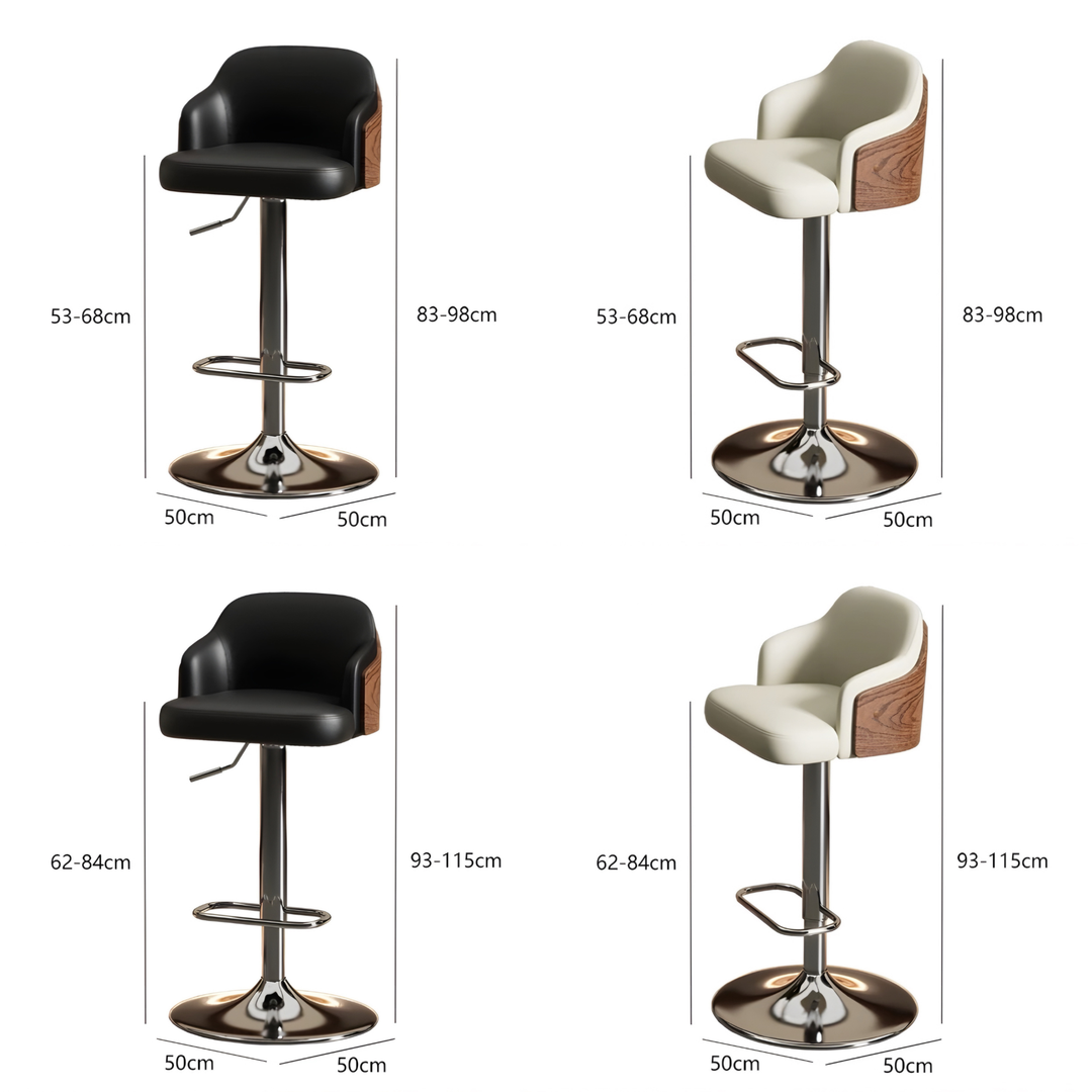 QUELVANO Modern Leather Bar Stool