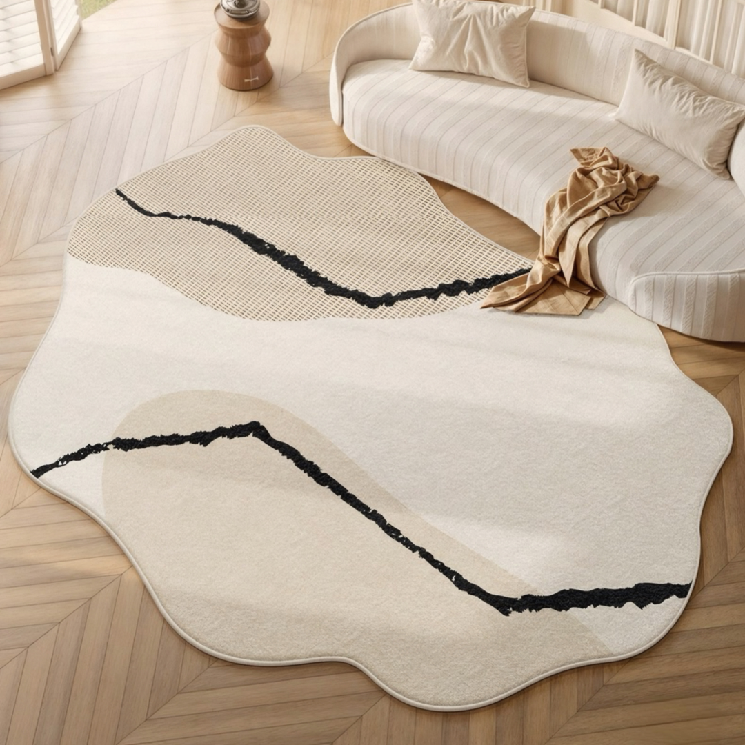 CURLFERN Modern Curved Floor Rug - Cassa Haus Singapore