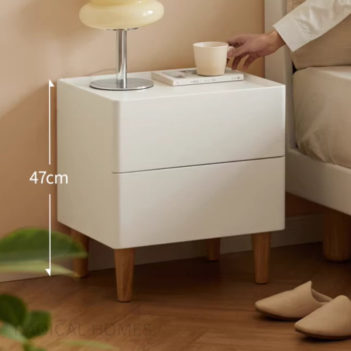 CEVORA Modern Solid Wood Bedside Table
