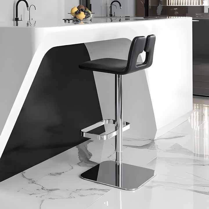 MIREVON Modern Leather Bar Stool