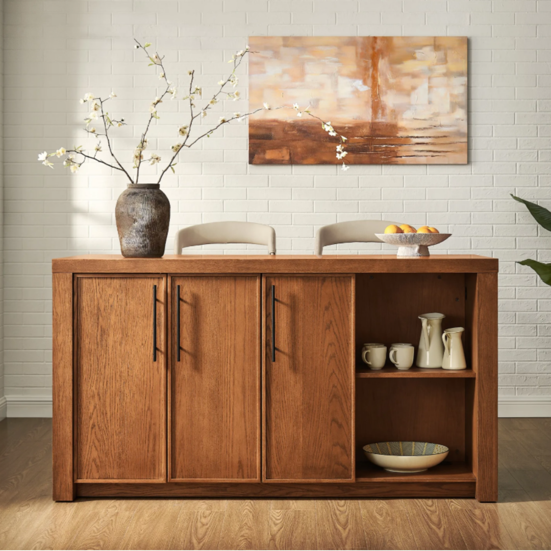 MIRETO Modern Solid Wood Kitchen Cabinet