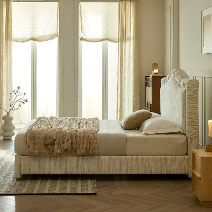MARVENA Modern Fabric Bedframe - Cassa Haus Singapore