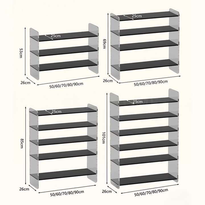 LUCENT Modern Acrylic Shoe Rack