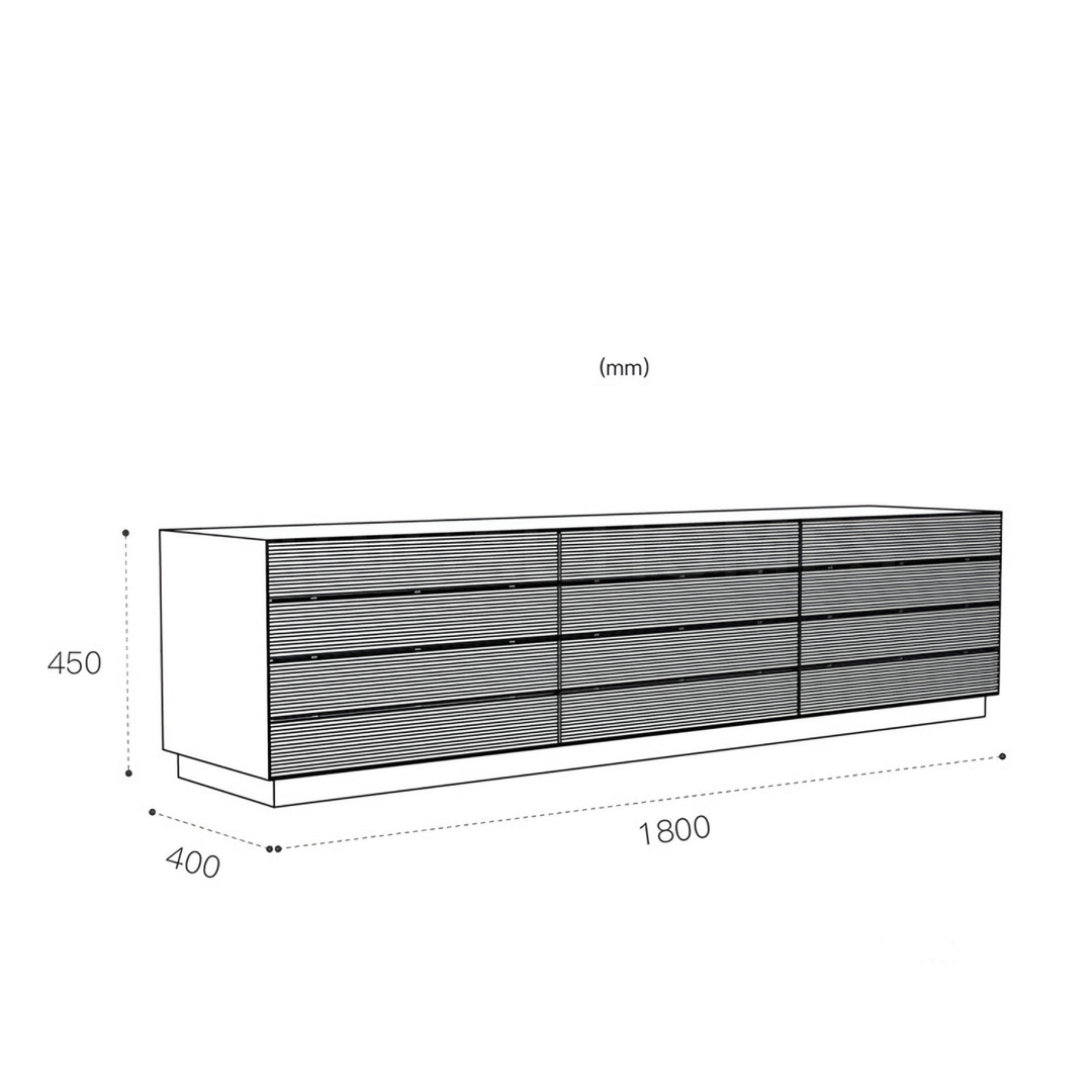 HANAMI Modern Solid Wood TV Console