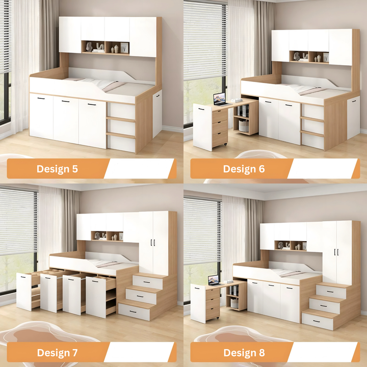 NARO Modern Multipurpose Storage Bedframe
