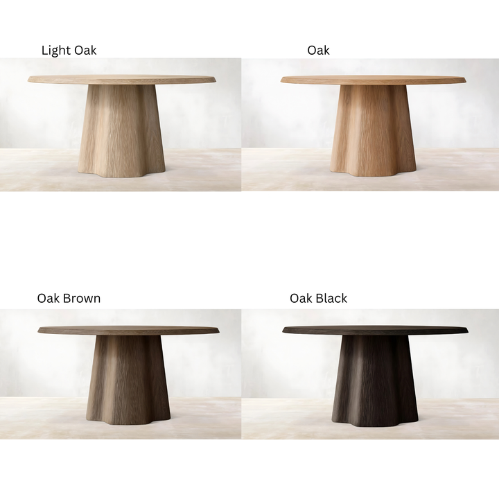 SOLENNE Modern Solid Wood Round Dining Table
