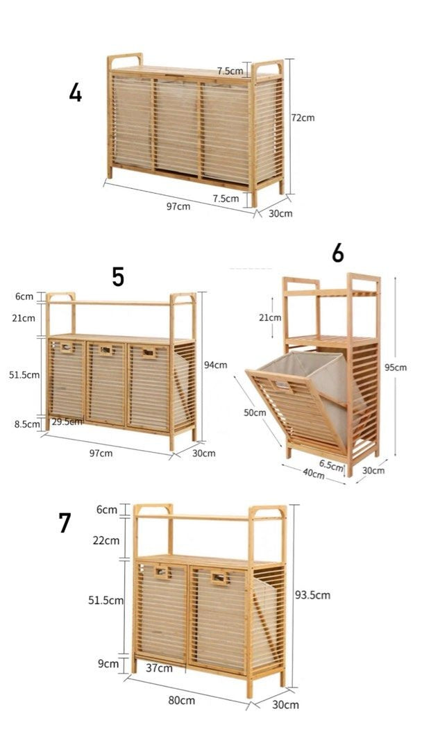 VERO Modern Bamboo Storage Basket