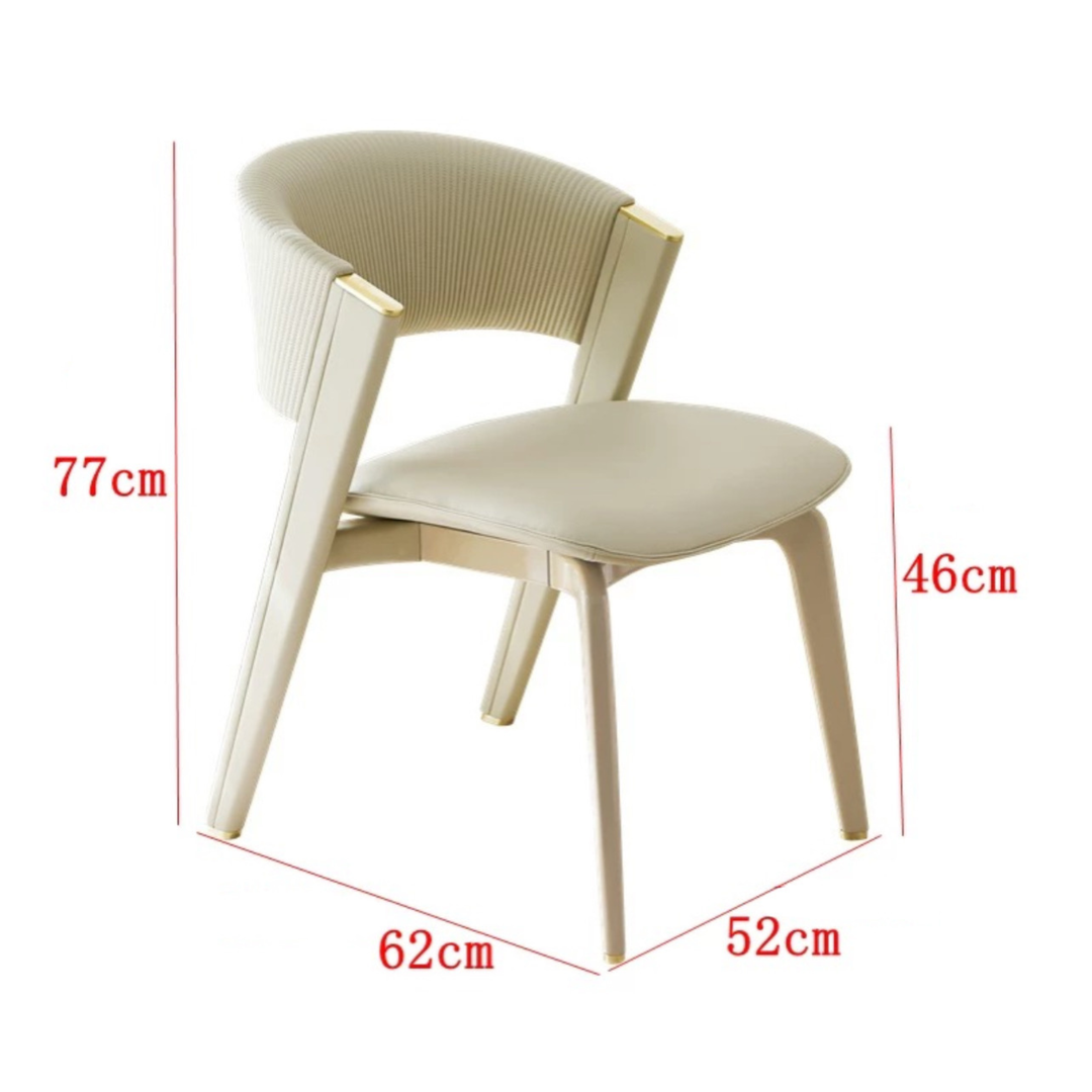 VARELIS Modern Leather Dining Chair - Cassa Haus Singapore