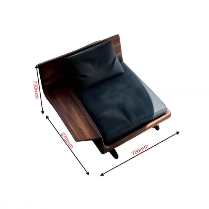 WALQEN Black Walnut Wood Sofa Chair - Cassa Haus Singapore